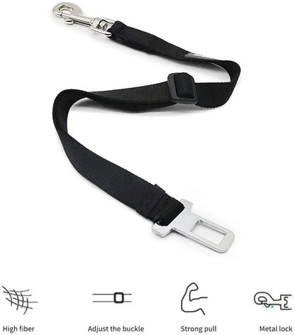 Pet Car Seat Belt – Adjustable Dog & Cat Safety Harness Clip