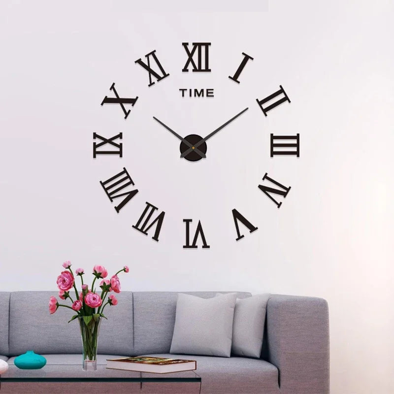 Modern DIY Digital Wall Clock – Silent Sticker Wall Decor