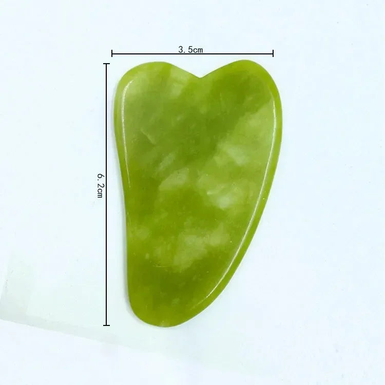 Natural Jade Face Roller & Gua Sha Set – Stone Massage Tool