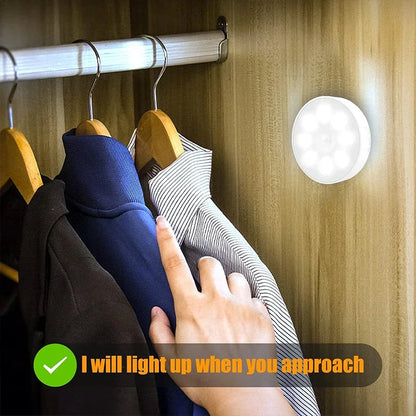 Motion Sensor LED Night Light – USB Rechargeable 3-Color Pack