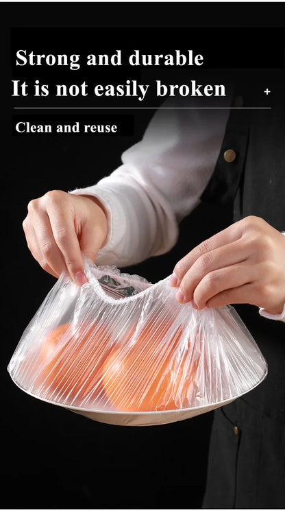 Reusable Elastic Bowl Covers – 100pcs Food Wrap Lids