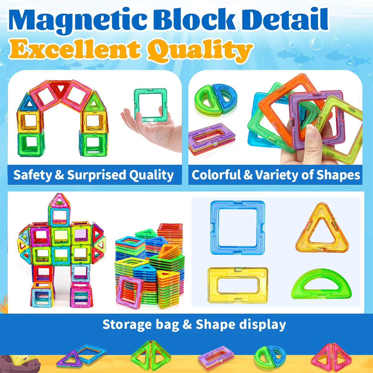 DIY Magnetic Building Blocks – STEM Construction Toy Set