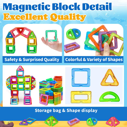 DIY Magnetic Building Blocks – STEM Construction Toy Set