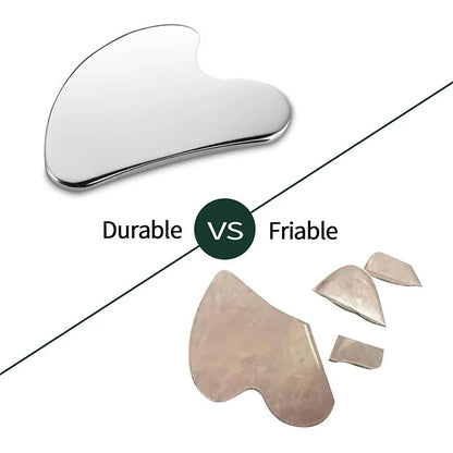 Stainless Steel Gua Sha Scraper – Face & Body Massage Tool
