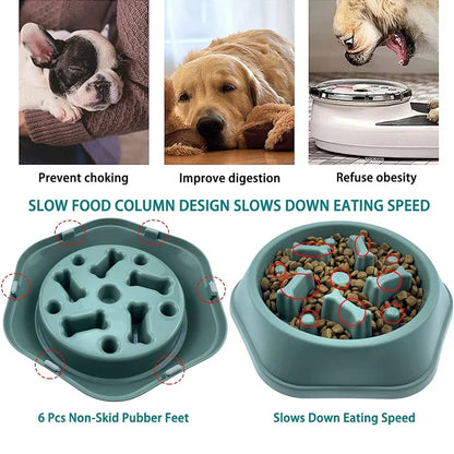 Slow Feeder Dog Bowl – Anti-Choke Non-Slip Puzzle Pet Dish
