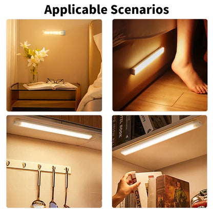 LED Motion Sensor Cabinet Light – Magnetic USB Dimmable Night Lamp