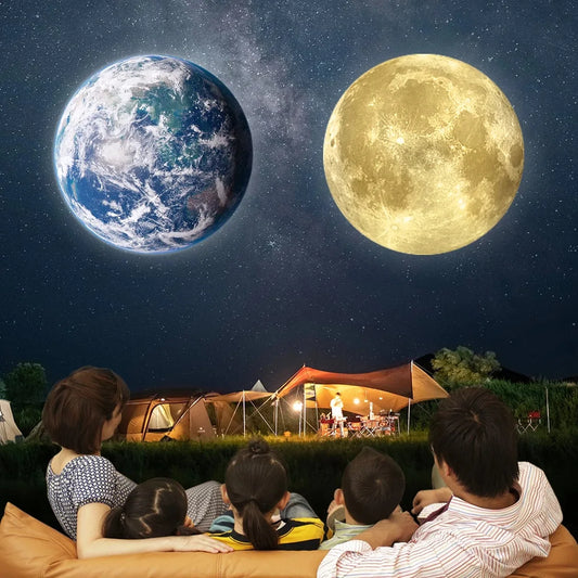 USB Galaxy Projector – Moon & Star Night Light