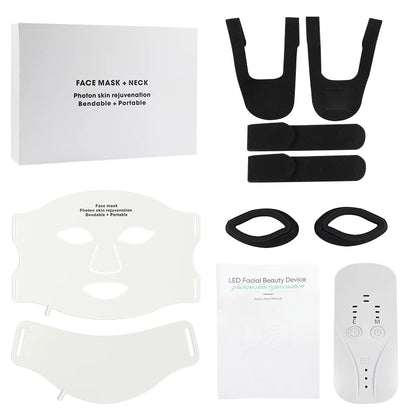 7-Color LED Light Therapy Face & Neck Mask – Anti-Acne Photon