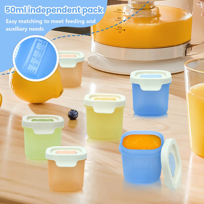 Silicone Snack Containers with Lids – 9pcs Leak-Proof Meal Prep