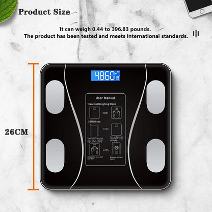 Smart Bluetooth Body Fat Scale – Digital Bathroom Scale with App