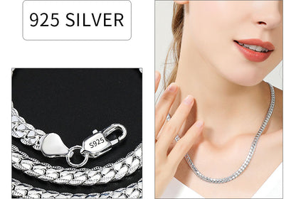 18K Gold/Silver Box Chain Necklace – 6mm Unisex Choker
