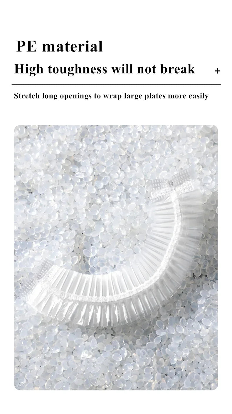 Reusable Elastic Bowl Covers – 100pcs Food Wrap Lids