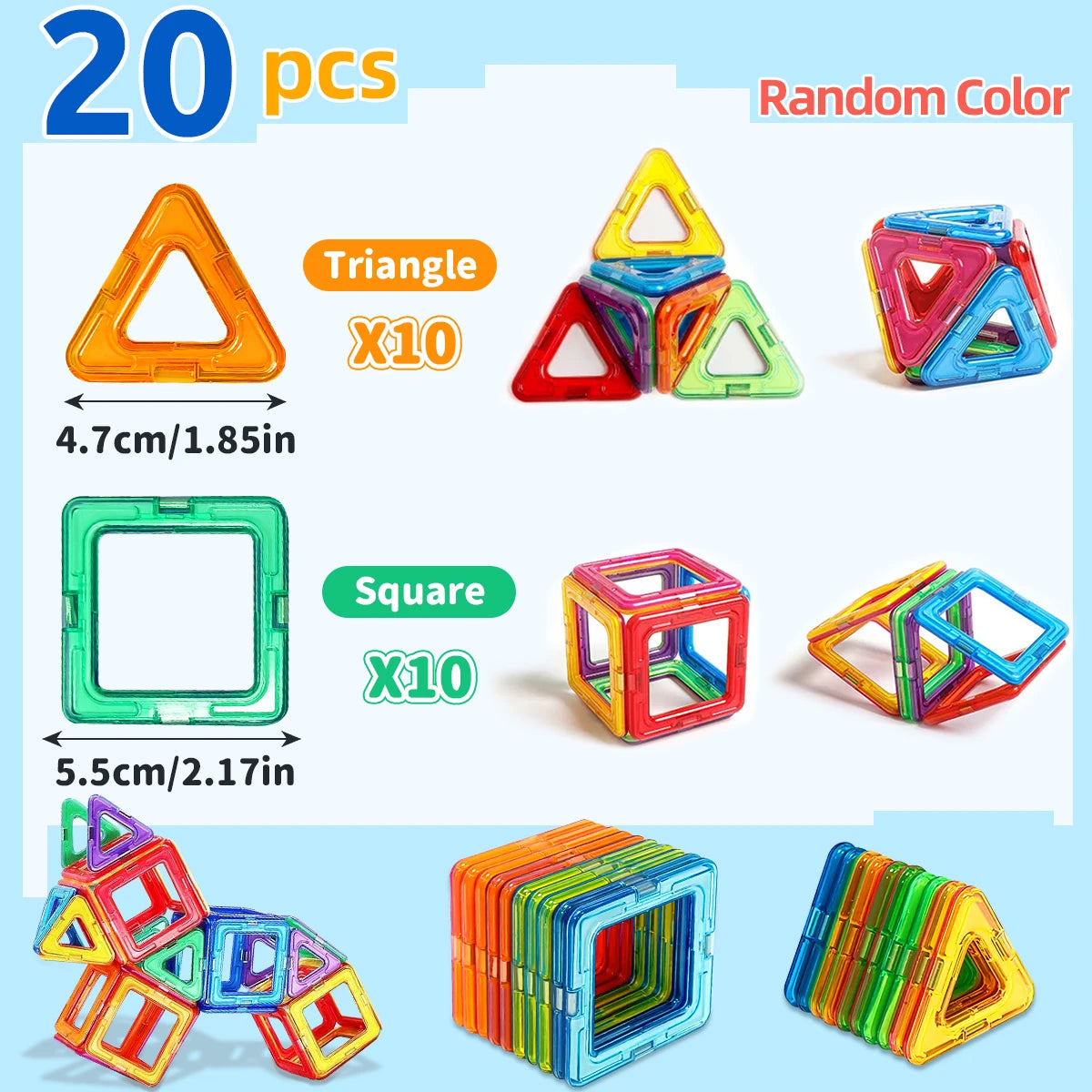 DIY Magnetic Building Blocks – STEM Construction Toy Set