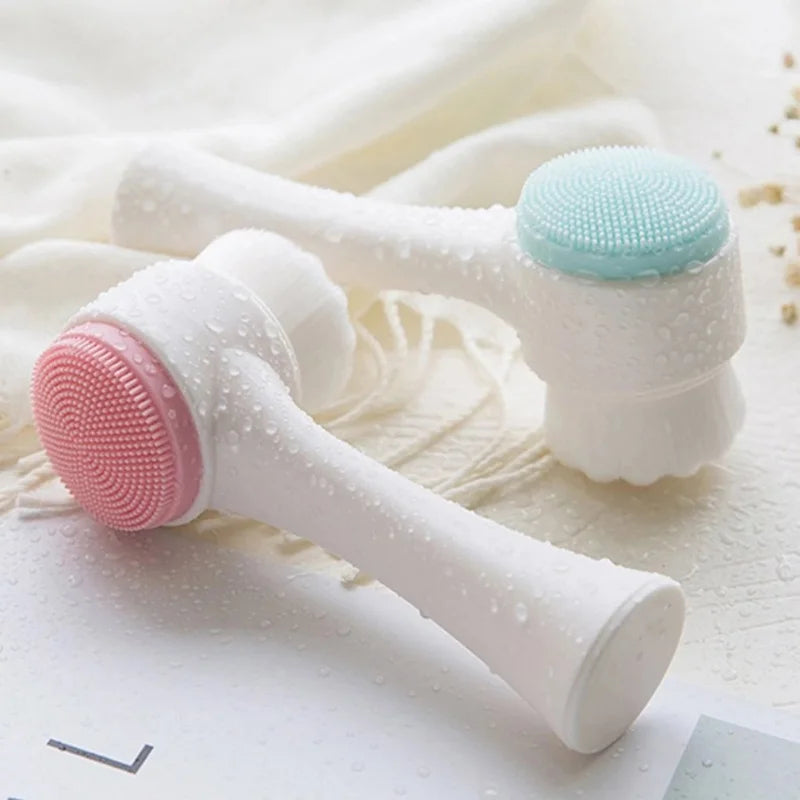 3D Double-Sided Silicone Face Brush – Manual Exfoliator