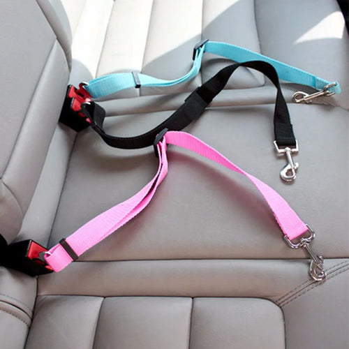 Pet Car Seat Belt – Adjustable Dog & Cat Safety Harness Clip