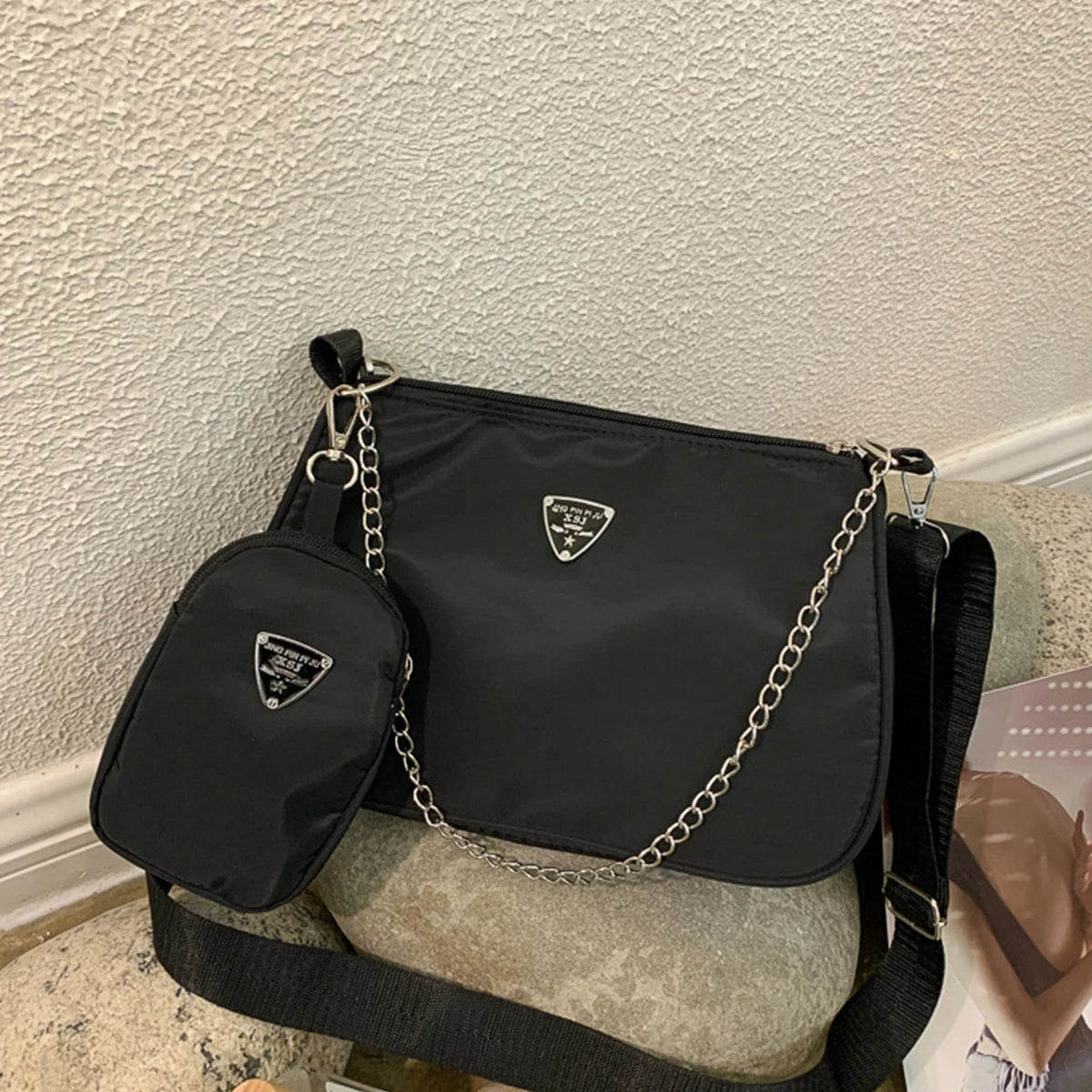 Women's Nylon Crossbody Bag – Casual Underarm Shoulder Bag