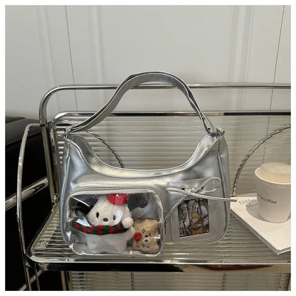 Y2K Transparent Ita Bag – Korean Harajuku Crossbody Purse