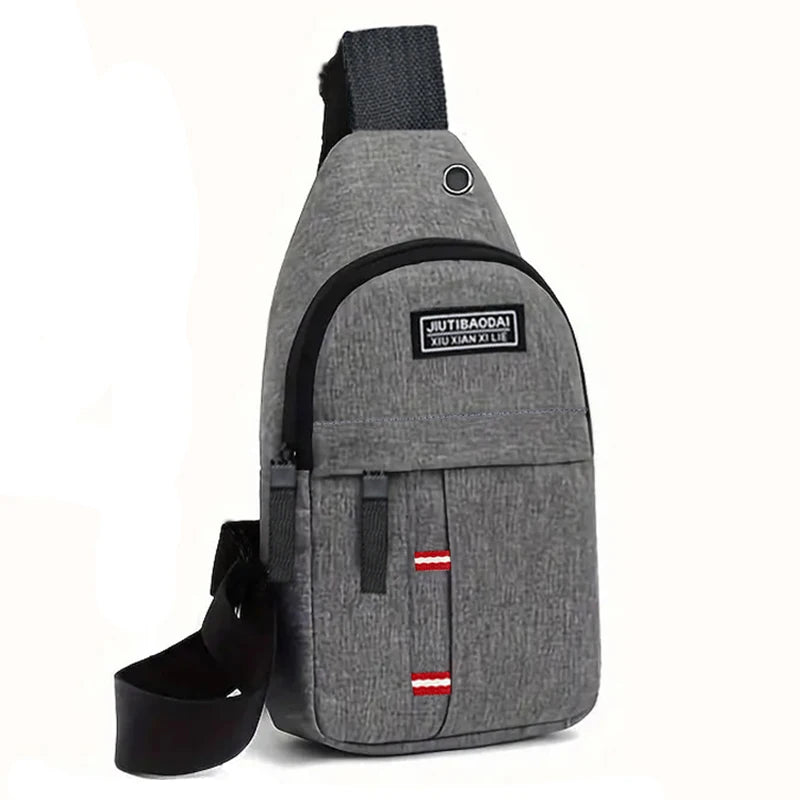 Unisex Chest Pocket Sling Bag – Adjustable Oxford Crossbody
