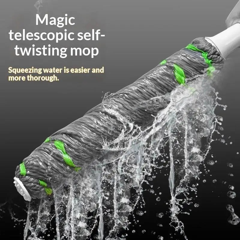 360° Self-Wringing Spin Mop – Hands-Free 2-in-1 Twist Mop