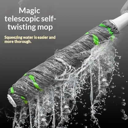 360° Self-Wringing Spin Mop – Hands-Free 2-in-1 Twist Mop