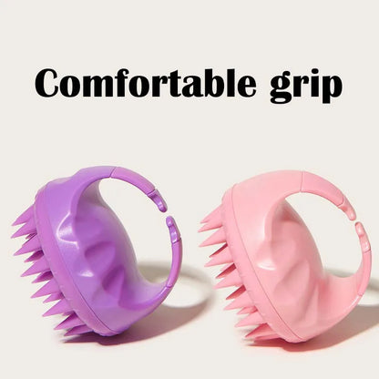 Silicone Scalp Massage Brush – Shampoo Hair Wash Comb
