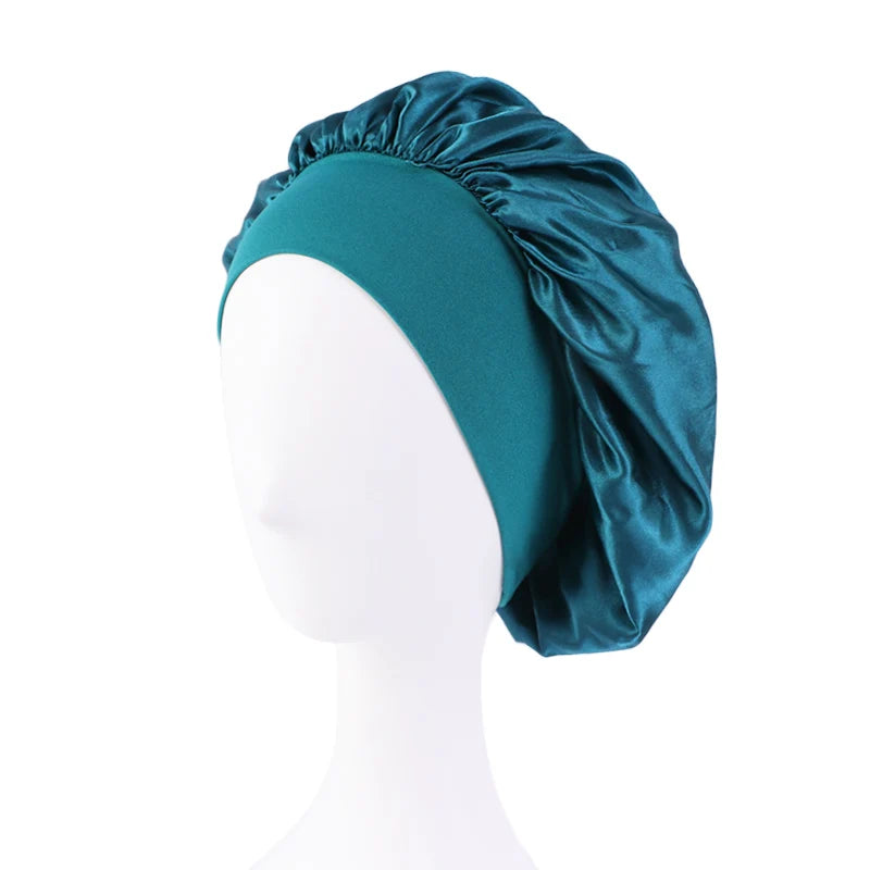 Satin Sleep Bonnet – Silky Hair Wrap Cap with Elastic Band