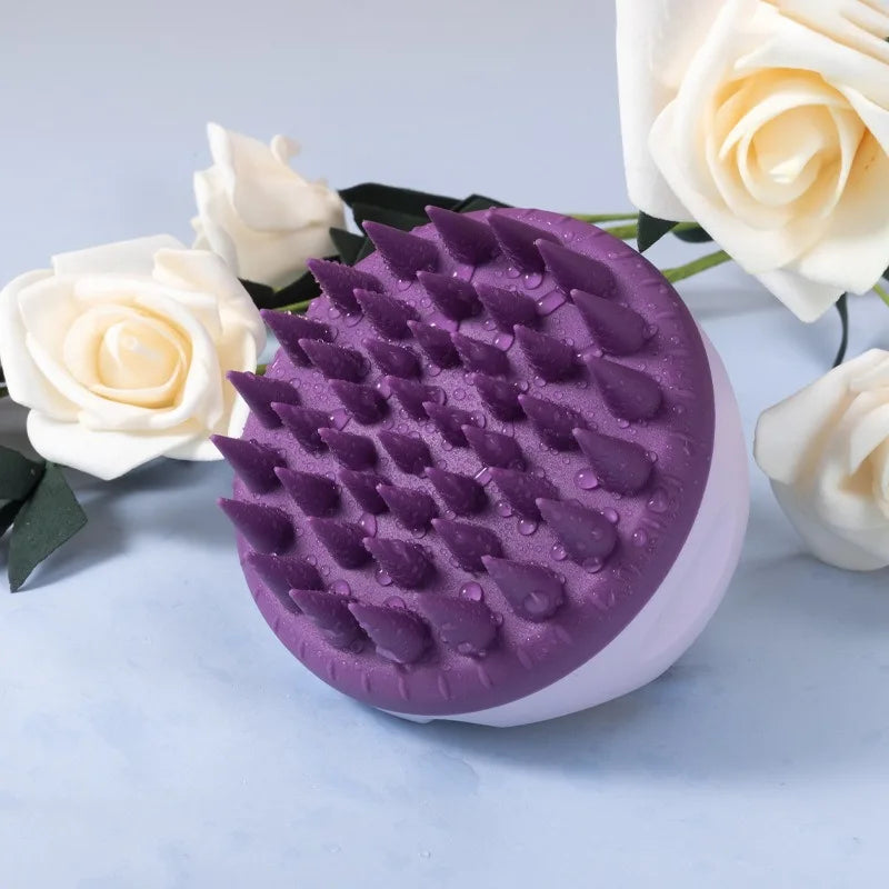 Silicone Scalp Massage Brush – Shampoo Hair Wash Comb