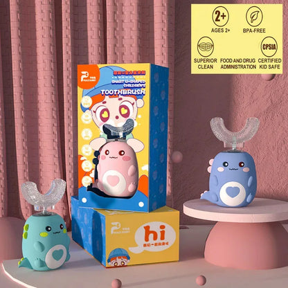 Kids U-Shaped Electric Toothbrush – 360° Sonic Rechargeable