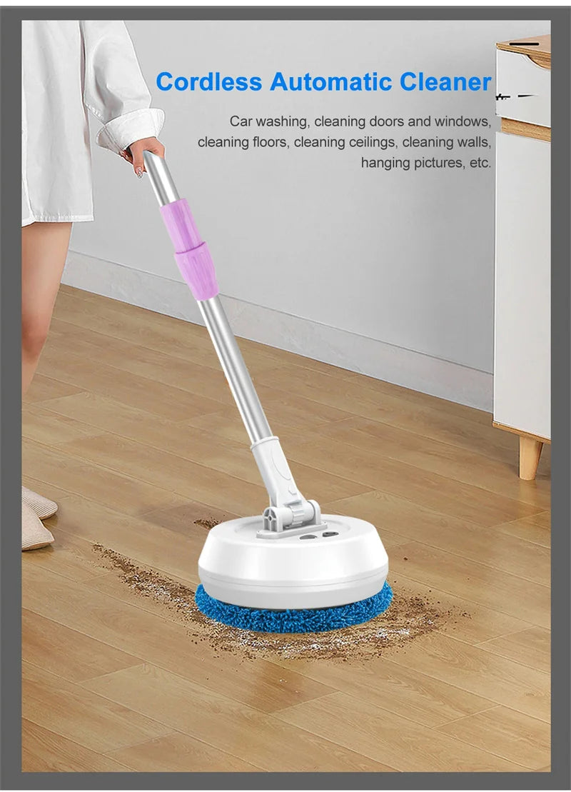 Wireless Electric Spin Mop – 2-in-1 Wet & Dry Floor Cleaner
