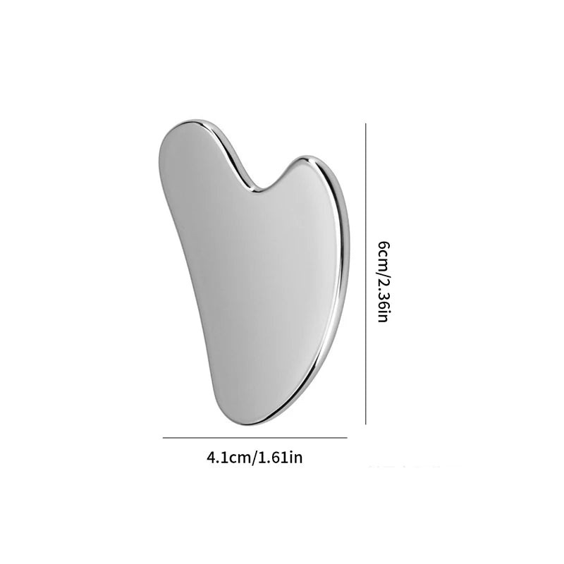 Stainless Steel Gua Sha Scraper – Face & Body Massage Tool