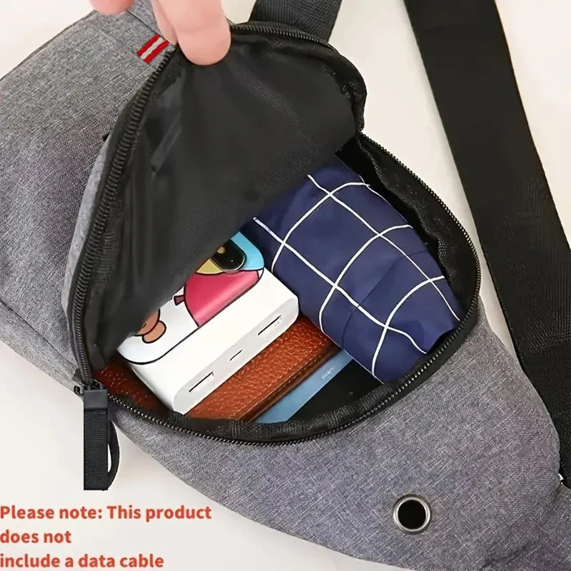 Unisex Chest Pocket Sling Bag – Adjustable Oxford Crossbody