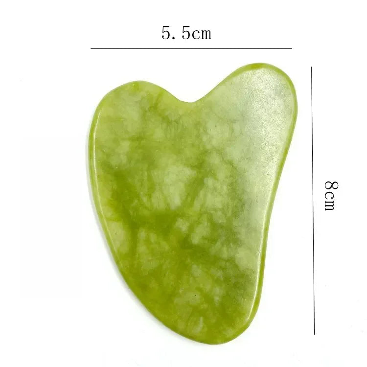 Natural Jade Face Roller & Gua Sha Set – Stone Massage Tool