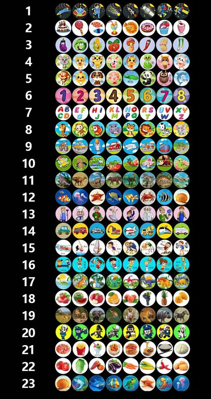 Kids Projector Flashlight – 10 Cards 80 Patterns Bedtime Toy