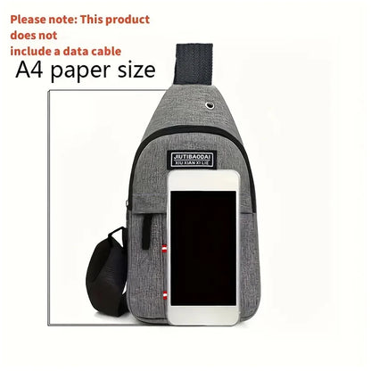 Unisex Chest Pocket Sling Bag – Adjustable Oxford Crossbody