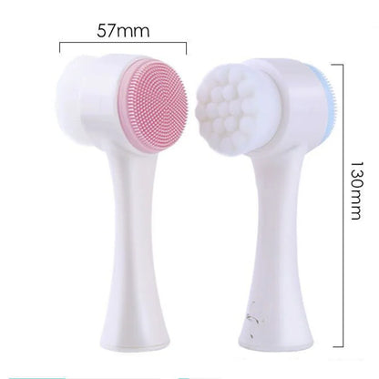 3D Double-Sided Silicone Face Brush – Manual Exfoliator