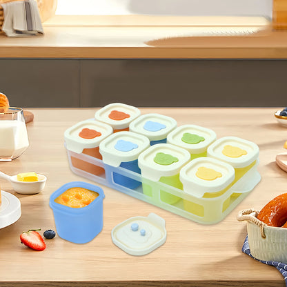 Silicone Snack Containers with Lids – 9pcs Leak-Proof Meal Prep