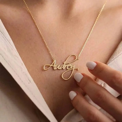 Personalized Name Necklace – Stainless Steel Custom Pendant