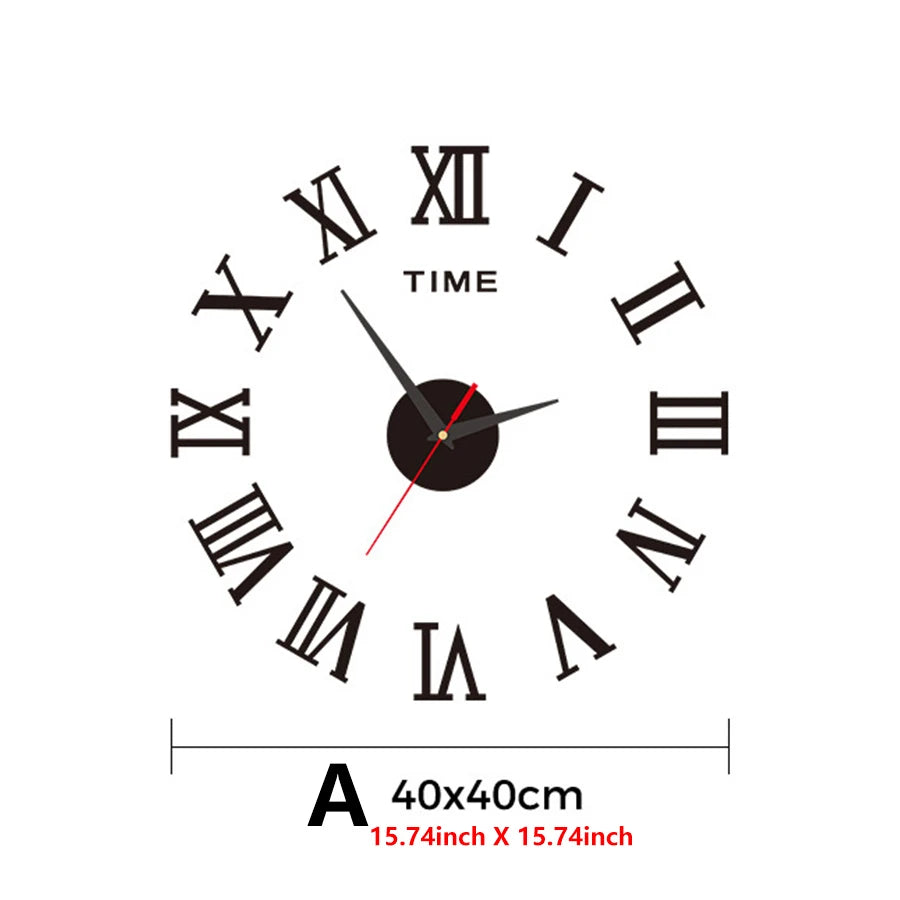 Modern DIY Digital Wall Clock – Silent Sticker Wall Decor