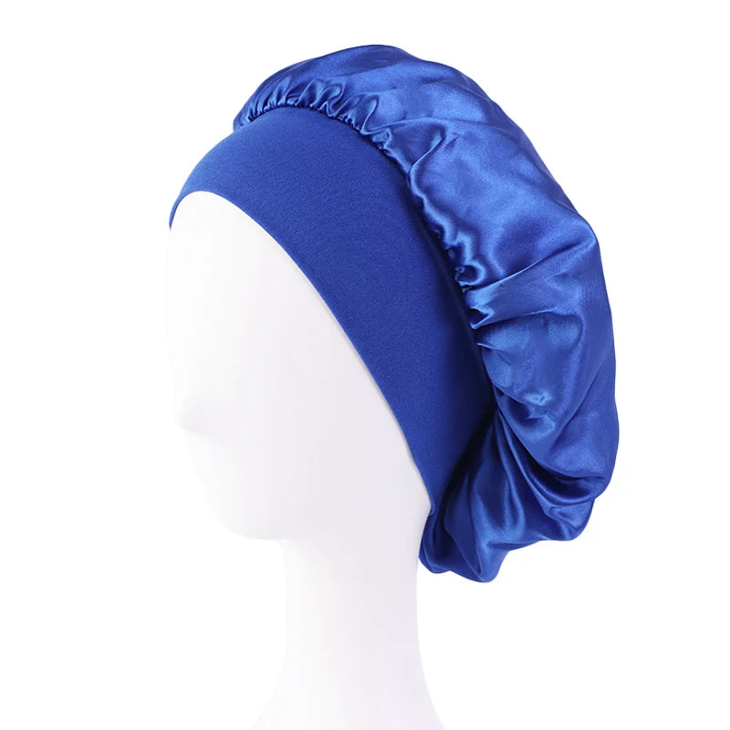Satin Sleep Bonnet – Silky Hair Wrap Cap with Elastic Band