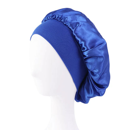 Satin Sleep Bonnet – Silky Hair Wrap Cap with Elastic Band