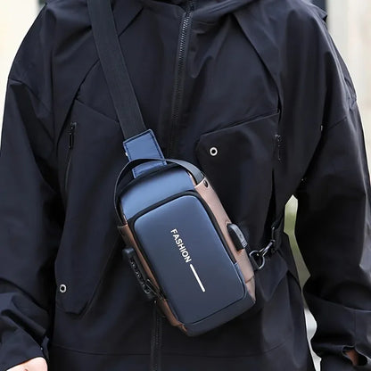 Men's Oxford Sling Bag – Crossbody Chest Pack with Phone Pocket