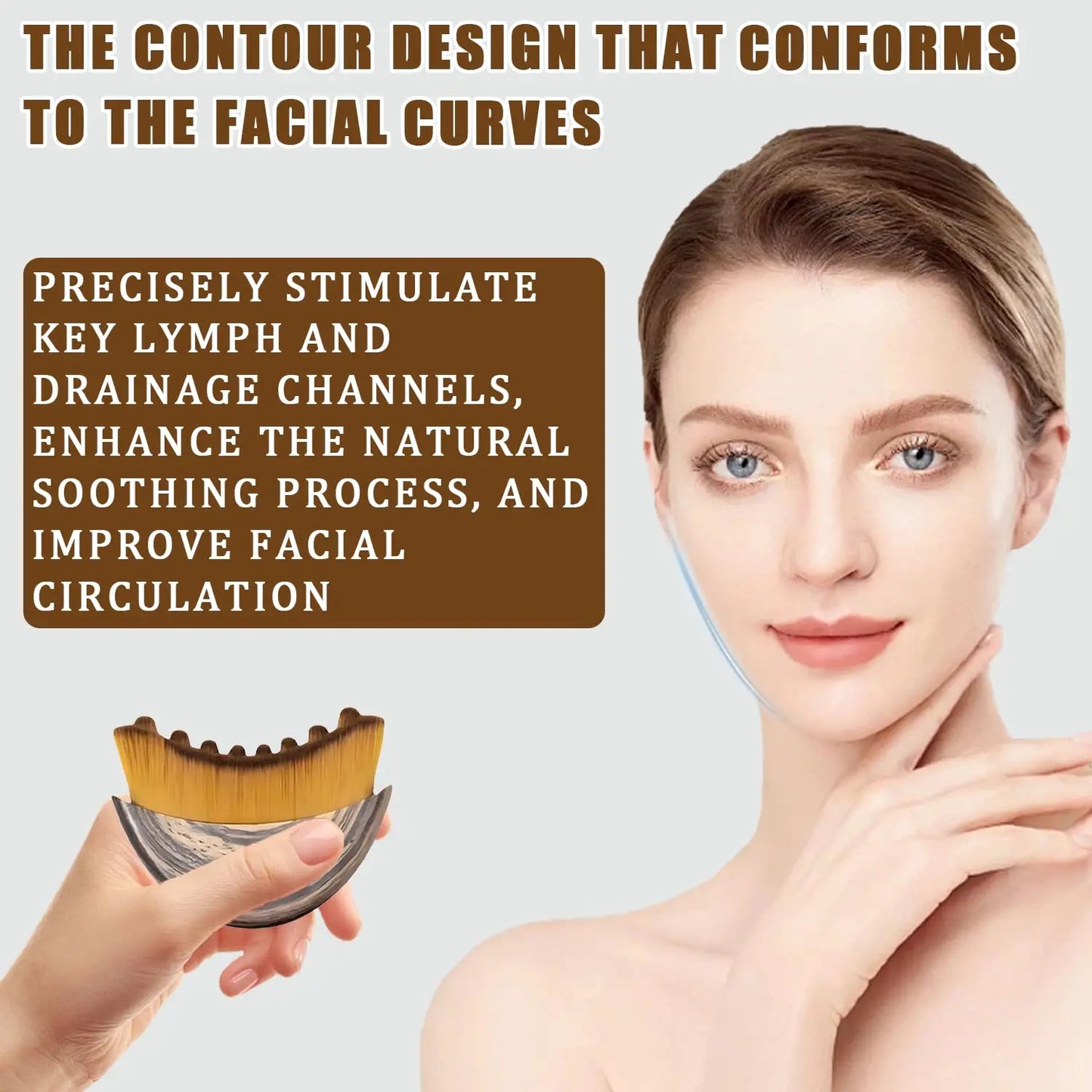 Lymphatic Drainage Face Brush – Contour & Sculpting Massager