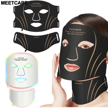 7-Color LED Light Therapy Face & Neck Mask – Anti-Acne Photon
