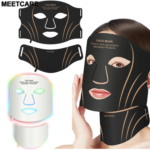 7-Color LED Light Therapy Face & Neck Mask – Anti-Acne Photon