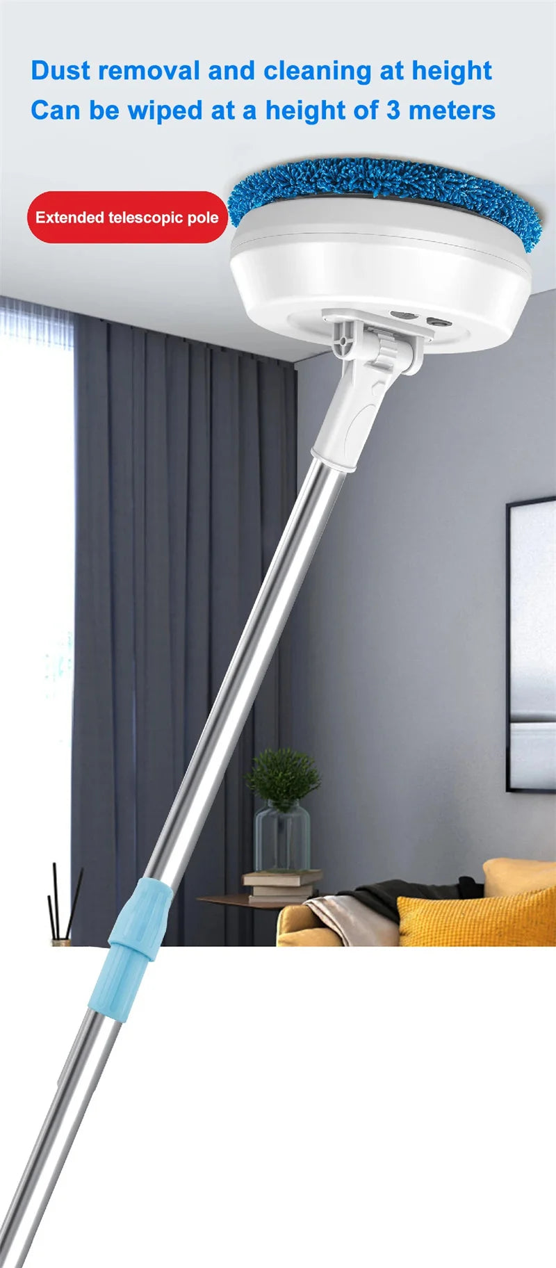 Wireless Electric Spin Mop – 2-in-1 Wet & Dry Floor Cleaner