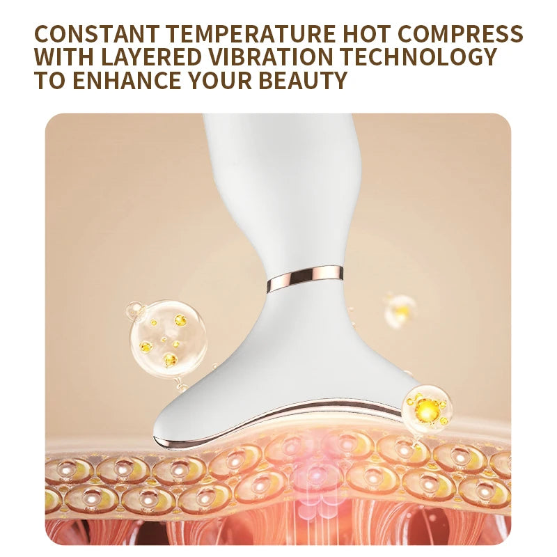 Portable 7-Color LED Light Therapy Massager – Face & Neck Lifting