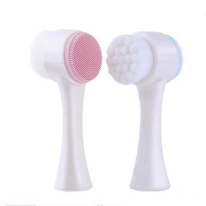 3D Double-Sided Silicone Face Brush – Manual Exfoliator
